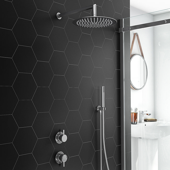 Cruze Concealed Individual Diverter + Thermostatic Control Shower Valve  Standard Large Image