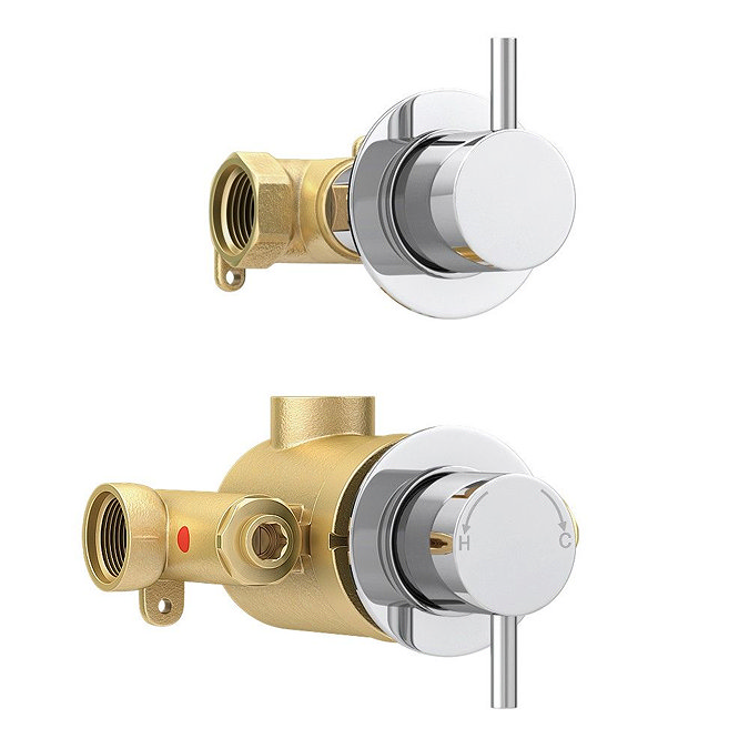 Cruze Concealed Individual Stop Tap + Thermostatic Control Shower Valve  In Bathroom Large Image