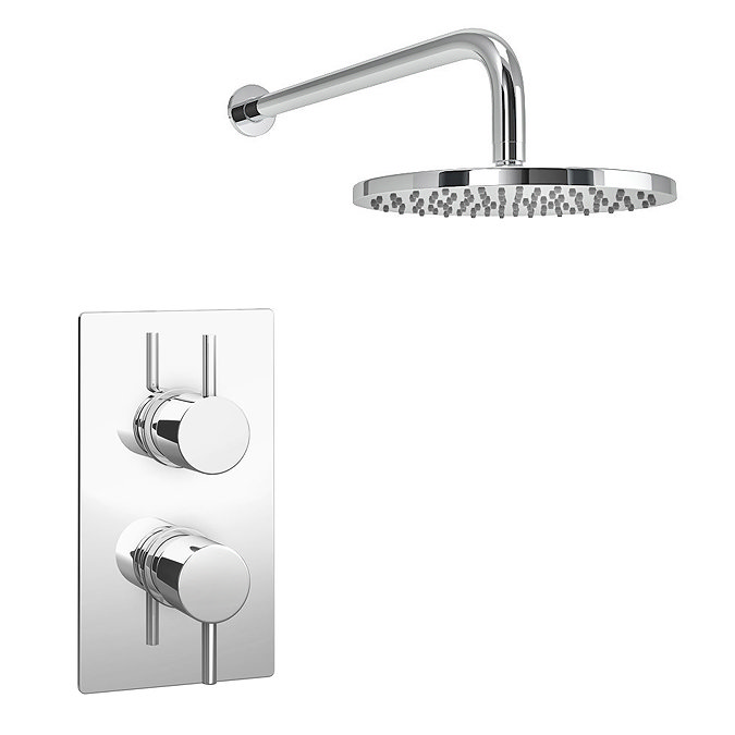 Cruze Concealed Modern Shower Package with Valve + Fixed Round Head