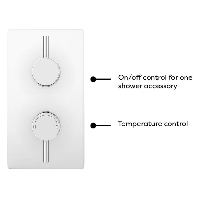 Cruze Concealed Modern Shower Package with Valve + Fixed Round Head