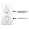 Cruze Concealed Modern Shower Package with Valve + Fixed Round Head