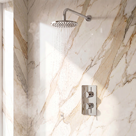 Cruze Concealed Modern Shower Package with Valve + Fixed Round Head