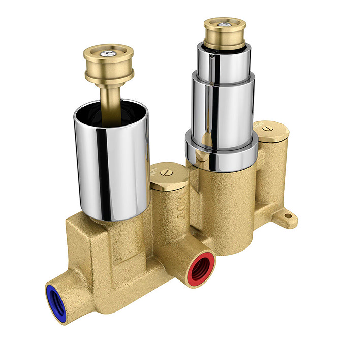 Cruze Concealed Thermostatic Valve with Diverter, Fixed Shower Head + 4 Body Jets In Bathroom Large