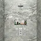 Cruze Concealed Thermostatic Valve with Fixed Shower Head + 4 Tile Body Jets Feature Large Image