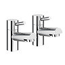 Cruze Contemporary Basin Pillar Taps - Chrome Large Image