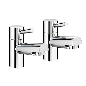 Cruze Contemporary Basin Pillar Taps - Chrome Large Image