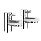 Cruze Contemporary Basin Pillar Taps - Chrome Large Image