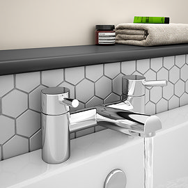 Cruze Modern Bath Taps - Chrome Large Image