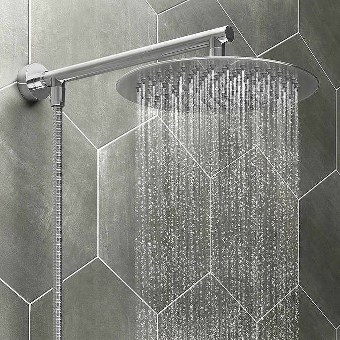 Cruze Contemporary Bath Shower Mixer Inc. Overhead Rainfall Shower Head  Profile Large Image