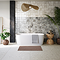 Cruze Curved Back To Wall Bath (1700 x 800mm) with Waste