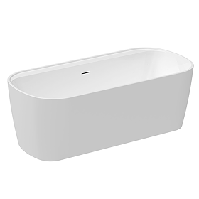 Cruze Curved Back To Wall Bath (1700 x 800mm) with Waste