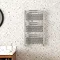 Cruze Curved Heated Towel Rail - W504mm x H850mm- Chrome Profile Large Image