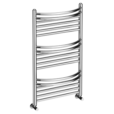 Cruze Curved Heated Towel Rail - W504mm x H850mm - Chrome