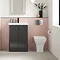 Cruze Curved Vanity Unit - 600mm - Gloss Grey  Profile Large Image