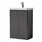 Cruze Curved Vanity Unit - 600mm - Gloss Grey Large Image