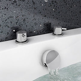 Cruze Deck Bath Side Valves with Freeflow Bath Filler Medium Image
