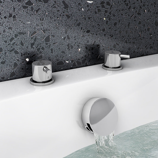 Cruze Deck Bath Side Valves with Freeflow Bath Filler Large Image