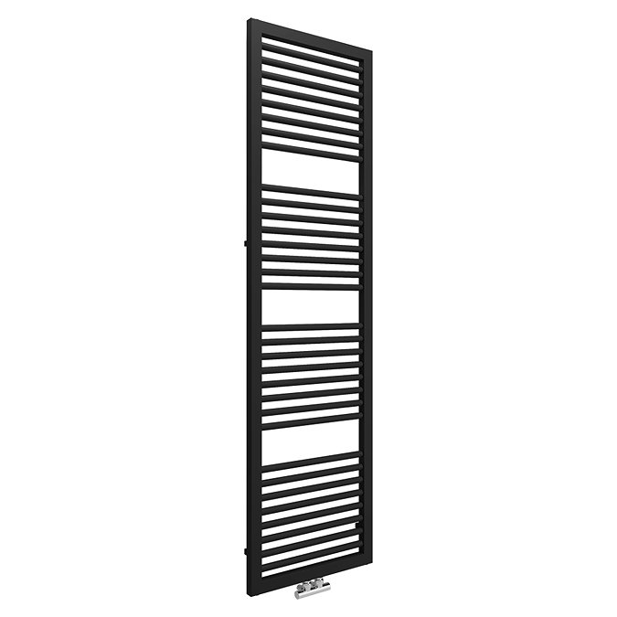 Cruze Designer Heated Towel Rail - Matt Black (1813 x 500mm) Large Image