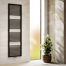 Cruze Designer Heated Towel Rail - Matt Black (1813 x 500mm)