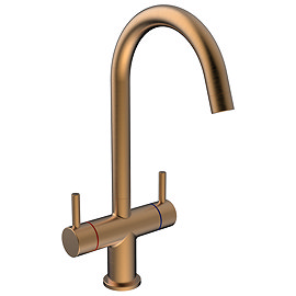 Cruze Dual-Lever Kitchen Sink Mixer - Satin Copper