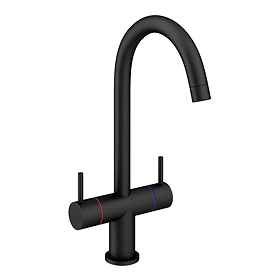 Cruze Dual-Lever Kitchen Sink Mixer - Matt Black