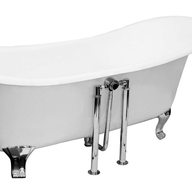 Cruze Exposed Bath Mixer Filler Drain + Shrouds for Roll Top Baths Feature Large Image