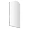 Cruze Hinged Curved Top Bath Screen (790 x 1400mm) Profile Large Image