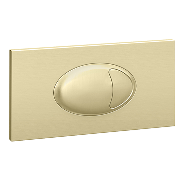 Cruze Large Push Button Plate Brushed Brass  Profile Large Image