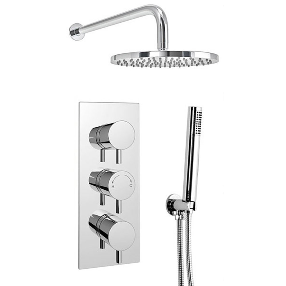 Cruze LED Triple Valve With Round Shower Head & Handset | Online Now