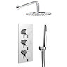 Cruze LED Triple Thermostatic Valve with Round Shower Head + Handset  additional Large Image