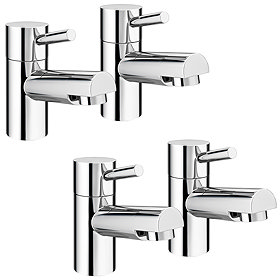 Cruze Modern Basin + Bath Tap Set Large Image