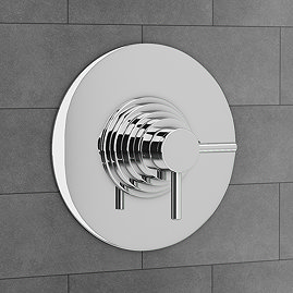 Cruze Modern Round Concealed Dual Thermostatic Shower Valve - Chrome