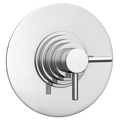 Cruze Modern Round Concealed Dual Thermostatic Shower Valve - Chrome