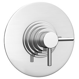 Cruze Modern Round Concealed Dual Thermostatic Shower Valve - Chrome