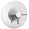 Cruze Modern Round Concealed Dual Thermostatic Shower Valve - Chrome