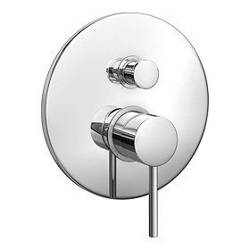 Cruze Modern Concealed Manual Shower Valve with Diverter - Chrome Large Image