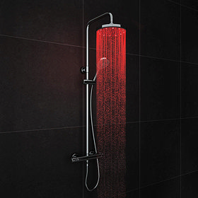 Cruze Modern LED Thermostatic Shower - Chrome Large Image