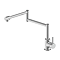 Cruze Modern Round Deck Mounted Pot Filler Kitchen Tap - Chrome