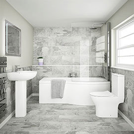 Cruze Modern Shower Bathroom Suite Medium Image
