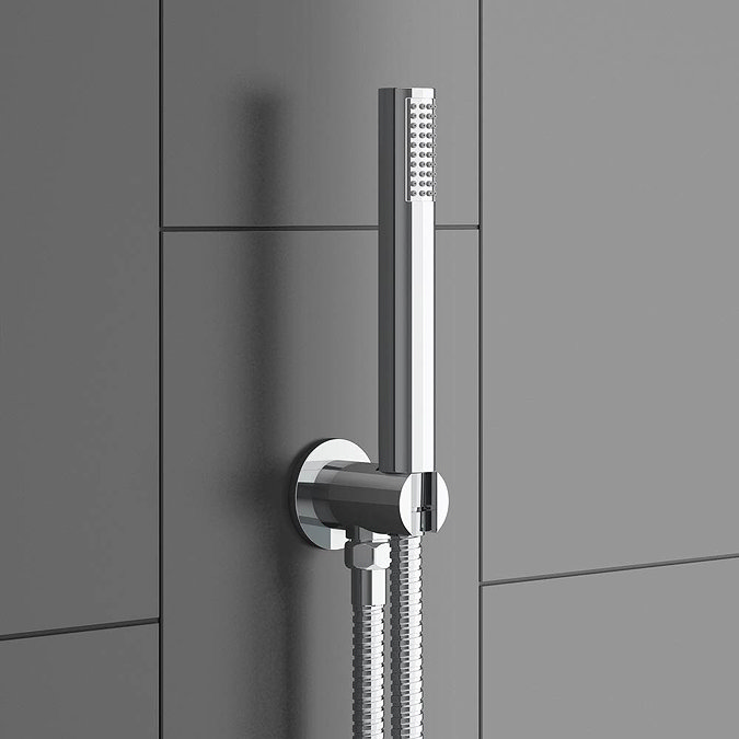Cruze Modern Shower Package (Fixed Head, Round Handset + Overflow Bath Filler) Feature Large Image