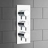 Cruze Modern Thermostatic Shower Package – Fixed Rainfall Head, 4 Body Jets & Bath Spout