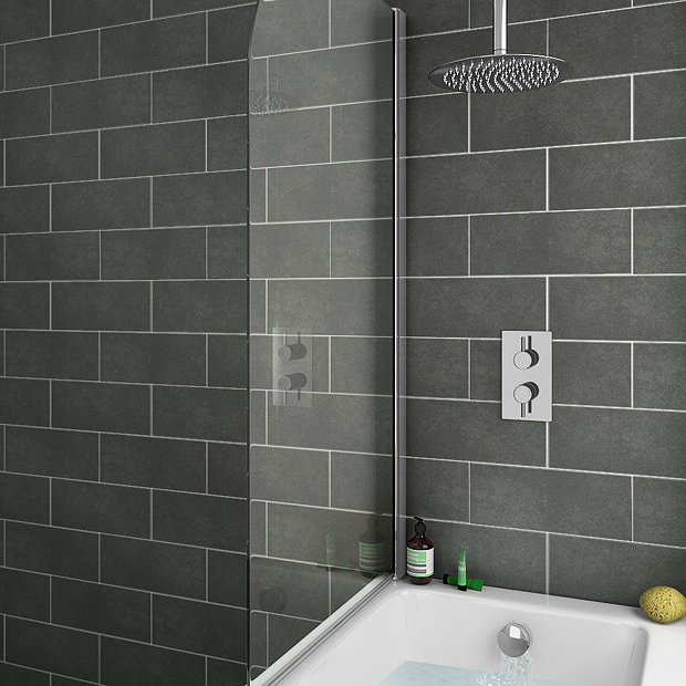 Cruze Modern Shower Package (Fixed Shower Head + Overflow Bath Filler)  Profile Large Image