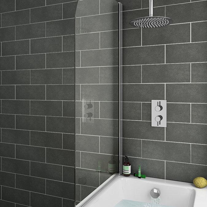 Cruze Modern Shower Package (Fixed Shower Head + Overflow Bath Filler) Profile Large Image
