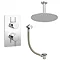 Cruze Modern Shower Package (Fixed Shower Head + Overflow Bath Filler) Large Image