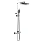 Cruze Oval Modern Thermostatic Shower - Chrome Large Image