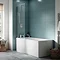 Cruze P Shaped Shower Bath - 1500mm with Screen & Panel Large Image