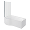 Cruze P Shaped Shower Bath - 1600mm with Screen + Panel