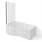 Cruze P Shaped Shower Bath - 1600mm with Screen + Panel