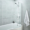 Cruze P Shaped Shower Bath - 1700mm Inc. Screen with Knob + Panel  Feature Large Image