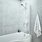 Cruze P Shaped Shower Bath - 1700mm Inc. Screen with Knob + Panel  Feature Large Image